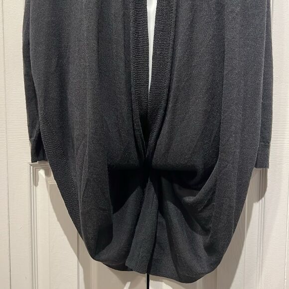 Matthildur Charcoal Grey Royal Alpaca Wrap Sweater Size M - Picture 12 of 15